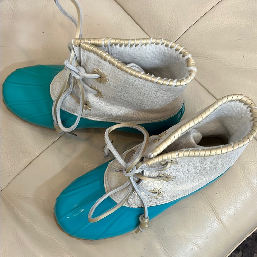 Women’s Jack Roger’s Blue and White Rain Boots